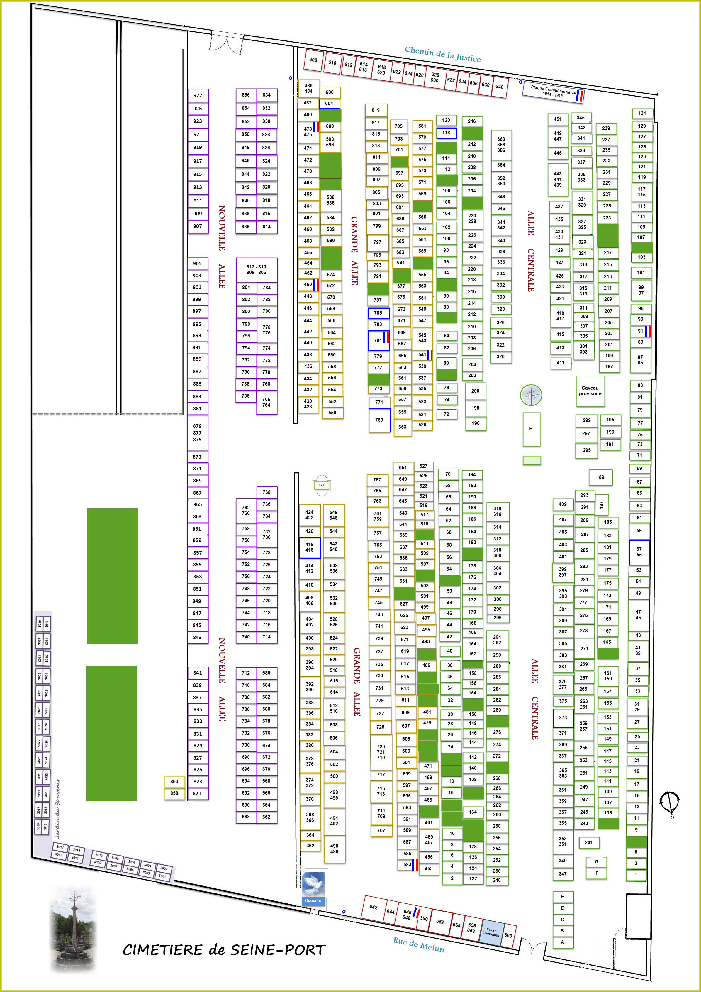 Plan du cimetière